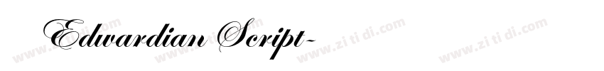 西文花体Edwardian Script字体转换